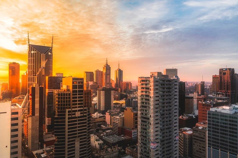 fotografía de los edificios de la ciudad de Melbourne